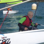 Bella at the helm